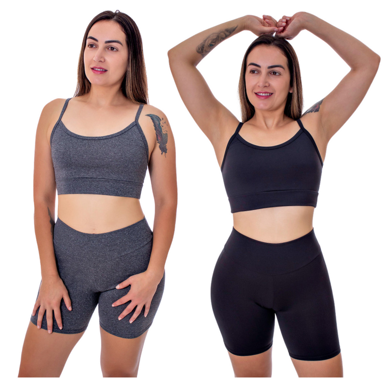 CONJUNTO FITNESS BERMUDA E TOP