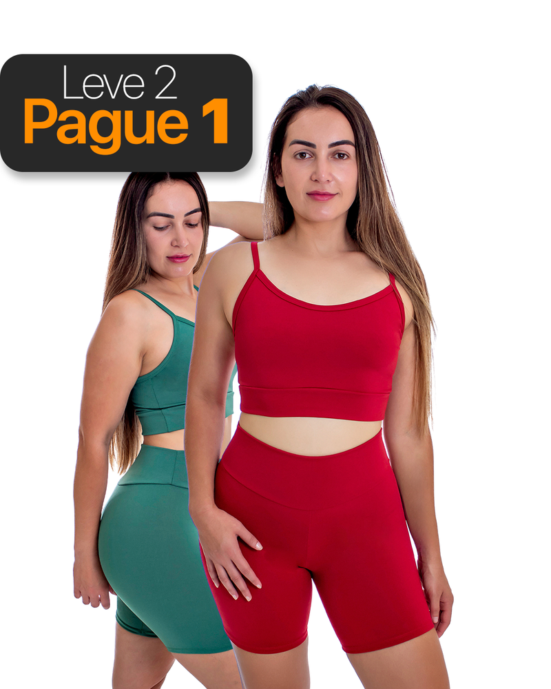 CONJUNTO FITNESS BERMUDA E TOP