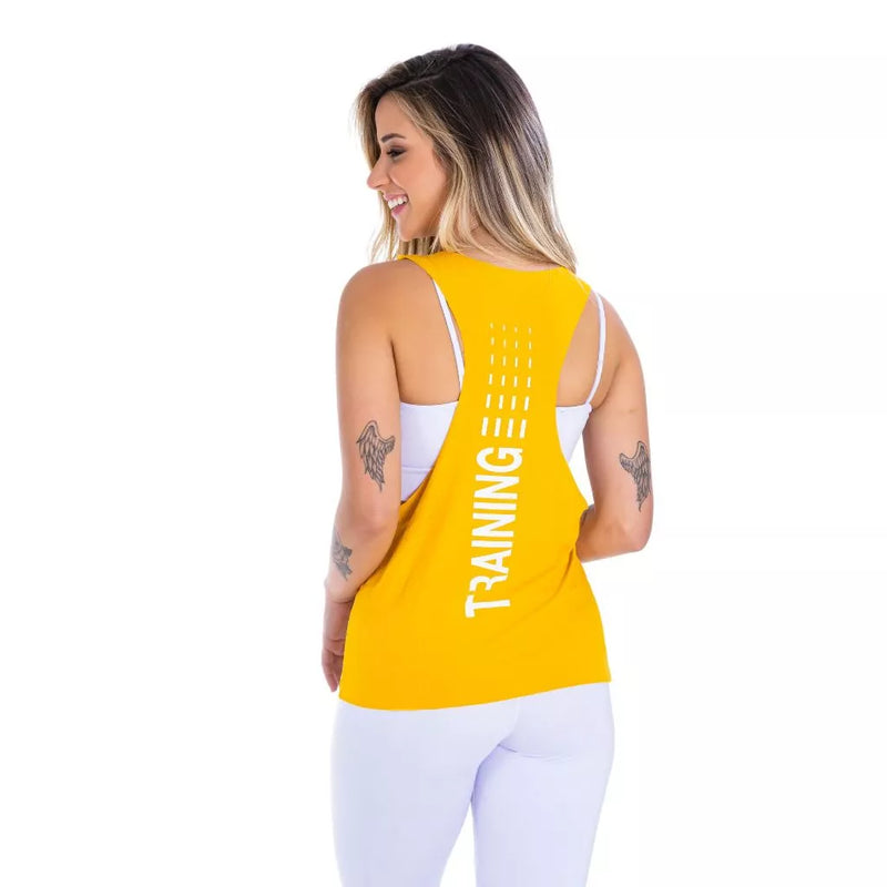 Camiseta Regata Feminina Cavada Trainning Preto
