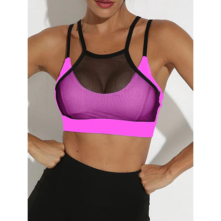 Top Fitness Double com detalhe em Tule